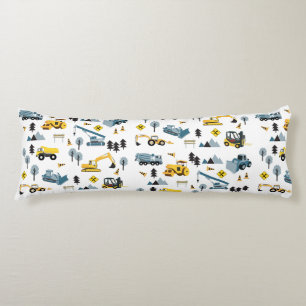 Blue Construction Trucks & Site Theme Muster Seitenschläferkissen