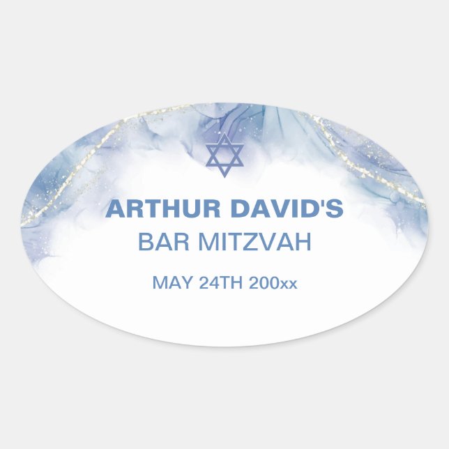 Blue Contemporary Stickers (Vorderseite)
