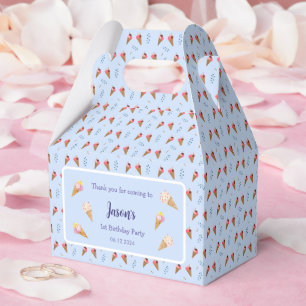 Blue Cool Ice Creme Cone Kinder Junge Geburtstag Geschenkschachtel