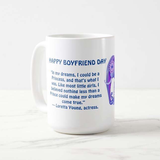 BLUE COOLE ELEPHASE FÜR BOYFRIEND- KAFFEETASSE (Vorderseite Links)
