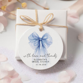 Blue Coquette Bow Brautparty Vielen Dank Geschenkanhänger