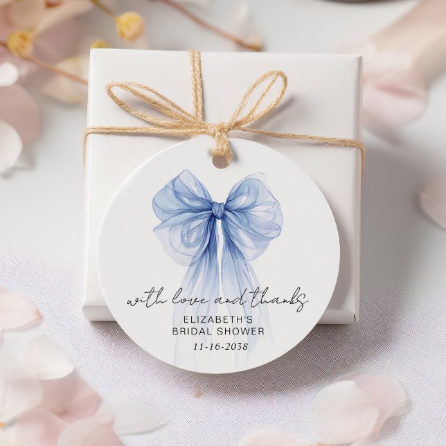 Blue Coquette Bow Brautparty Vielen Dank Geschenkanhänger (Von Creator hochgeladen)