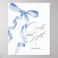 Blue Coquette Bow Cards und Geschenke Party Dekora