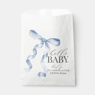 Blue Coquette Bow Girl Baby Dusche Nachtisch Geschenktütchen