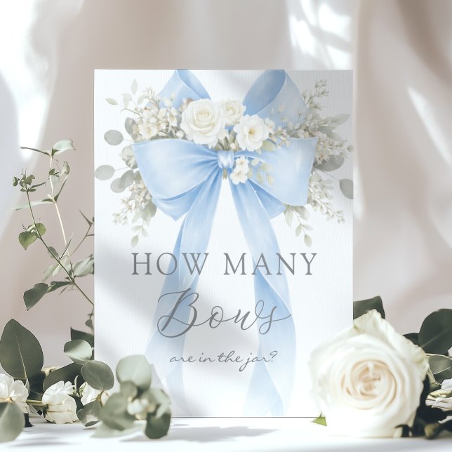 Blue Coquette Bow How many Bows Game Poster (Von Creator hochgeladen)