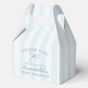 Blue Coquette Bow Pastel Baby Dusche Nachtisch Geschenkschachtel