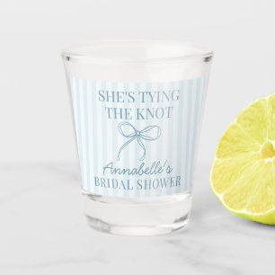 Blue Coquette Bow Pastel Knot Brautparty Bevorzugu Schnapsglas