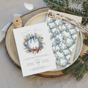 Blue Coquette Nauti oder Nice Coastal Weihnachten Einladung