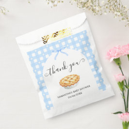 Blue Coquette Pie Baby Shower Thank You Geschenktütchen