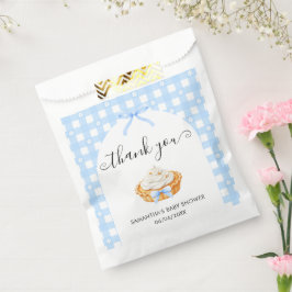 Blue Coquette Pumpkin Pie Baby Shower Thank You Geschenktütchen