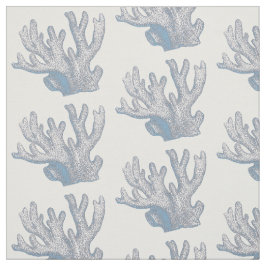 Blue Coral Juul Coastal Beach House Fabric Stoff
