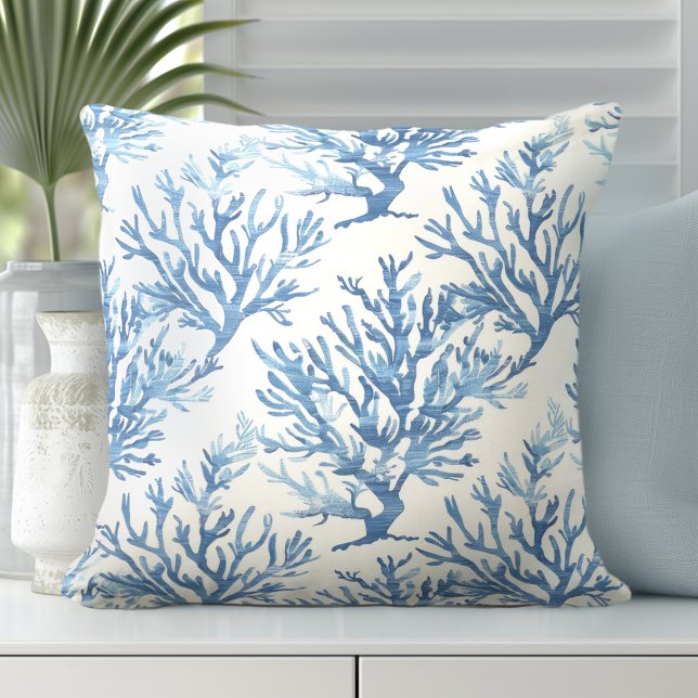 Blue Coral Pillow | Korallenwirbelkissen Kissen (Von Creator hochgeladen)