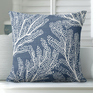 Blue Coral Pillow   Throw-Kissen für den Strand Kissen
