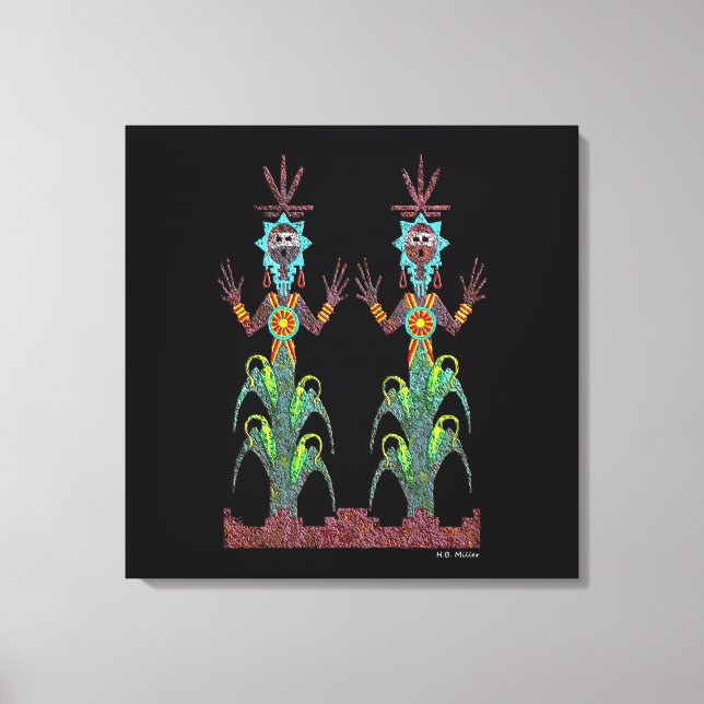 Blue Corn People Leinwanddruck (Vorderseite)