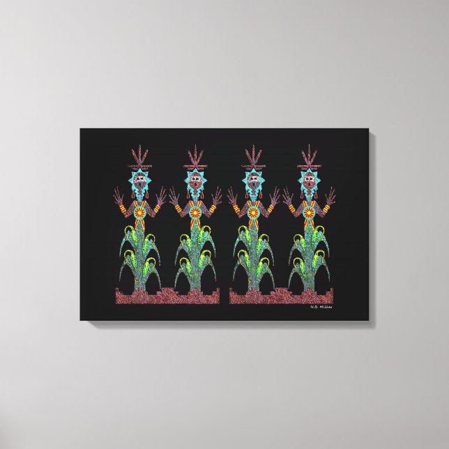 Blue Corn People Leinwanddruck (Vorderseite)