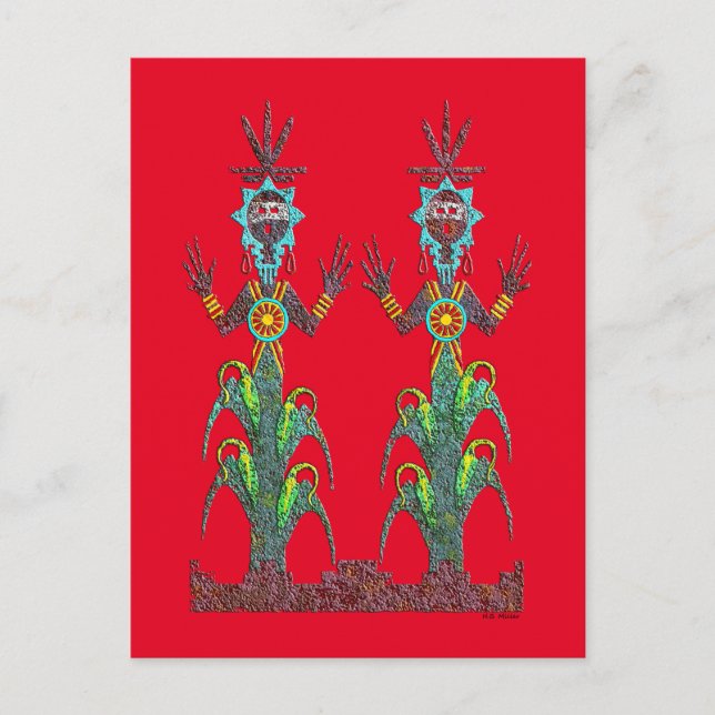 Blue Corn People Postkarte (Vorderseite)