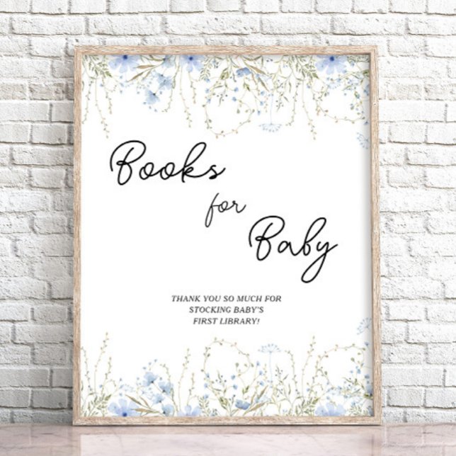 Blue Cornflower Baby Showbücher für Baby Poster (Von Creator hochgeladen)