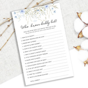 Blue Cornflower Baby Shower kennt Daddy Best