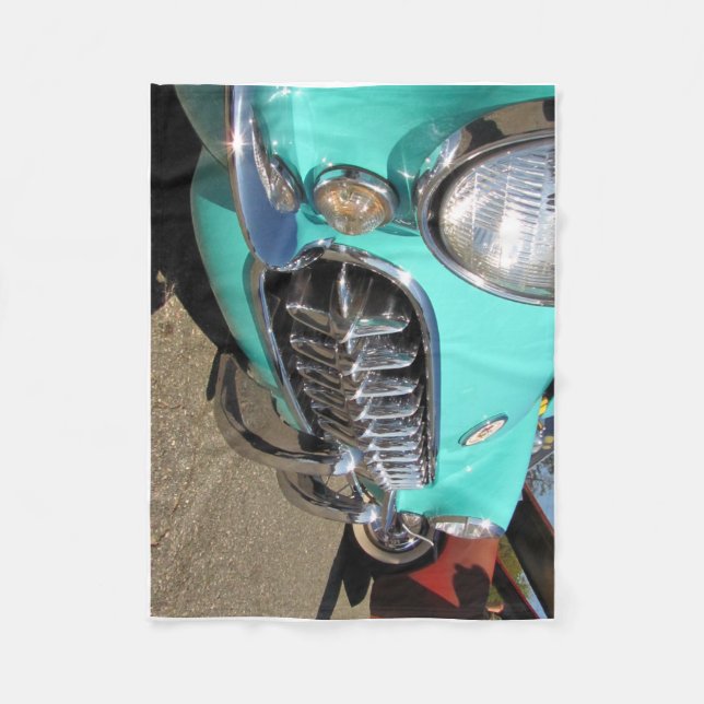 Blue Corvette Fleecedecke (Vorderseite)