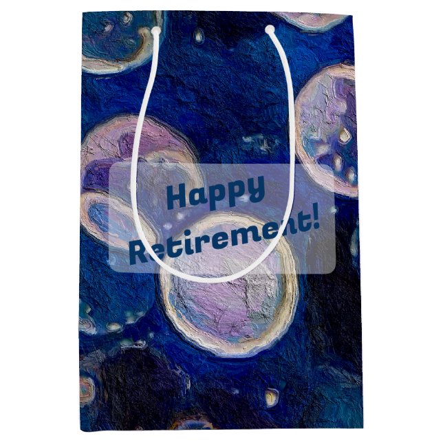 Blue Cosmic Orbs Mittlere Geschenktüte (Vorderseite)