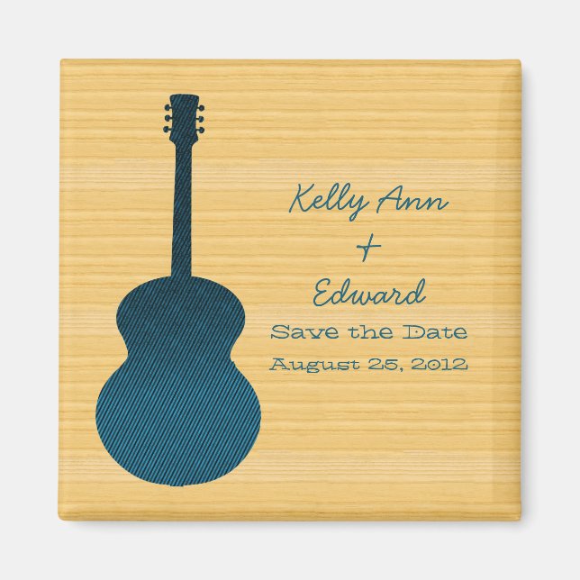 Blue Country Gitarre speichern das Date Magnet (Vorne)