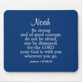Blue Courage Bible Verse Individuelle Name Einfach Mousepad