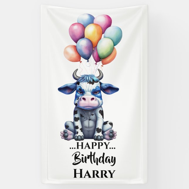 Blue Cow Banner (Vertikal)