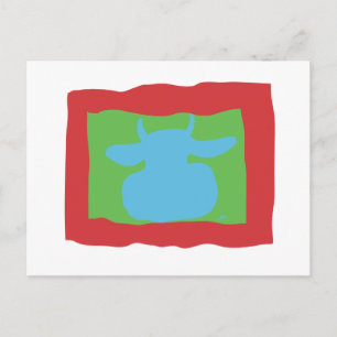 BLUE COW POSTKARTE