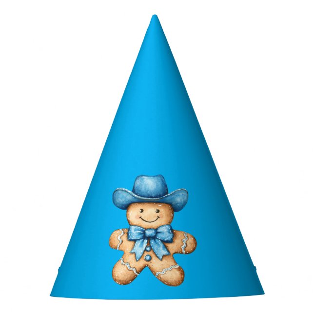 Blue Cowboy Partyhütchen (Vorderseite)