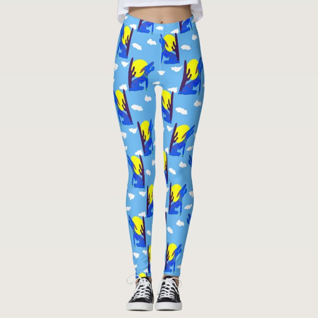 Blue Coyote Leggings (Vorderseite)