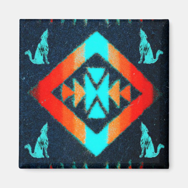 Blue Coyote Magnet (Vorne)