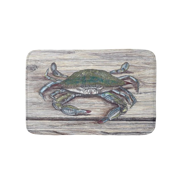 Blue Crab auf Dock Badematte (Vorderseite)