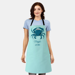 Blue Crab Beach Aqua Küche Schürze