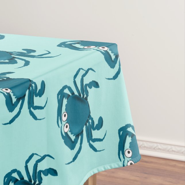 Blue Crab Beach Tablecloth Wohngestaltung Tischdecke (Beispiel)