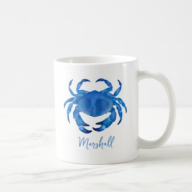 Blue Crab Crustacean Beach Kaffeetasse (Rechts)