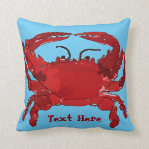 Blue Crab gekocht, Text hinzufügen Kissen