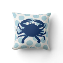 Blue Crab Light Blue Polka Dot