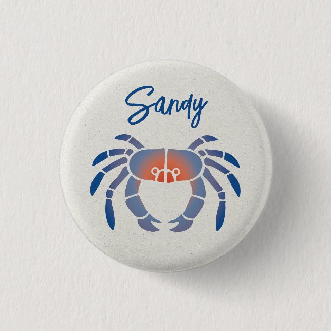 Blue Crab Logo Button (Vorderseite)