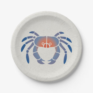 Blue Crab Logo Pappteller