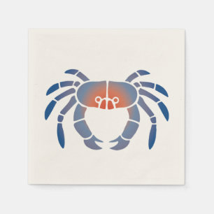 Blue Crab Logo Serviette