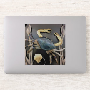 Blue Crab Metal Art Aufkleber