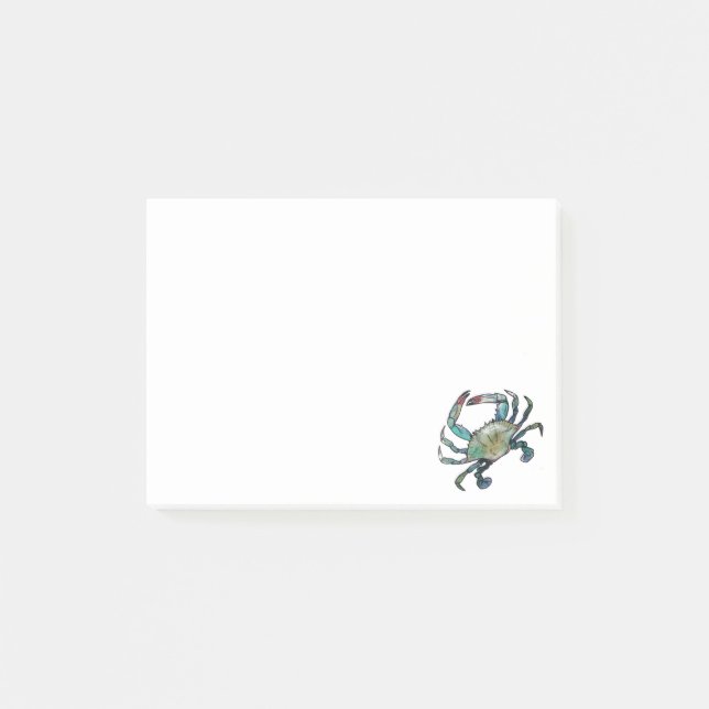 Blue Crab Post-It Notes Klebezettel (Vorderseite)