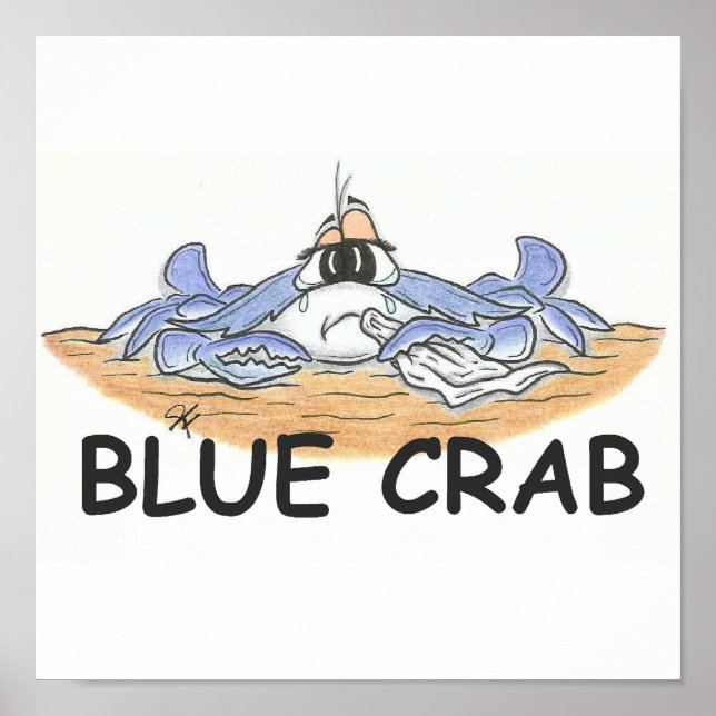Blue Crab Print Poster (Vorne)