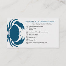 Blue Crab Seafood Schwarz-weiß Einfach Übung