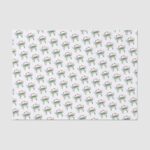 Blue Crab Watercolor Pattern Beach Seidenpapier