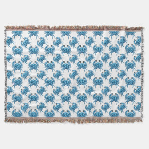 Blue Crabs Classic Seaside Pattern Decke