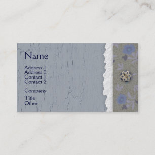 Blue Crackle Business Card Visitenkarte