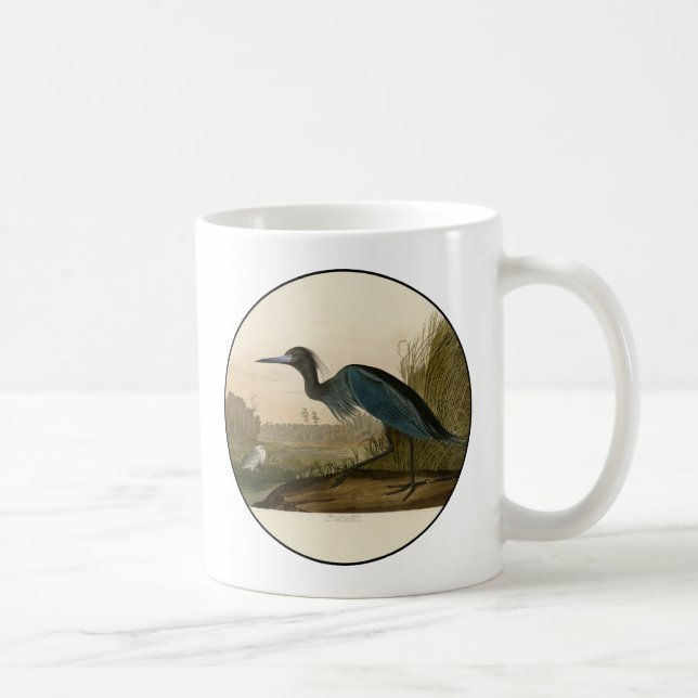 Blue Crane Heron Audubon Malerei Kaffeetasse (Rechts)