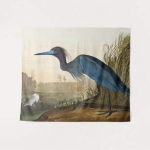 Blue Crane oder Heron, 1836, The Birds of America Wandteppich
