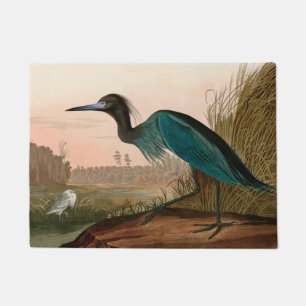 Blue Crane oder Heron Birds of America Audubon Pri Fußmatte
